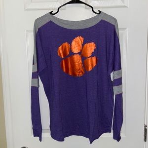 Purple Clemson Tigers long sleeve shirt